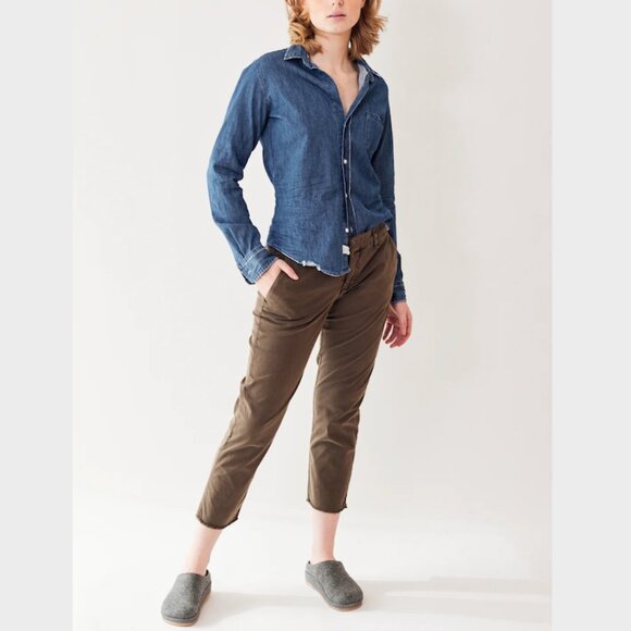 Frank & Eileen WICKLOW The Italian Chino Performance Twill Size: 4 CHOCOLATE - Picture 12 of 16